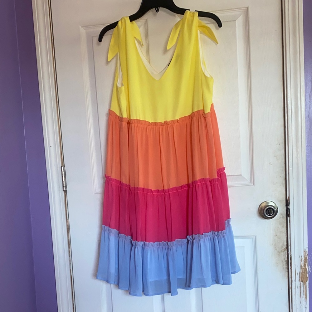 Vibrant Multicolor Tiered Dress